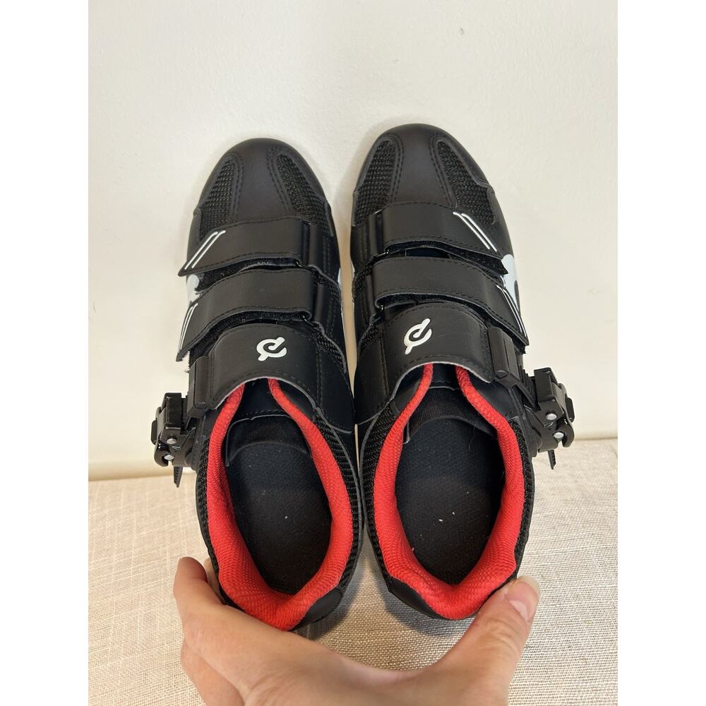 Peloton Cycling Shoes Size 38 EU / 7.5 US Women (Black Red) - Picture 6 of 8